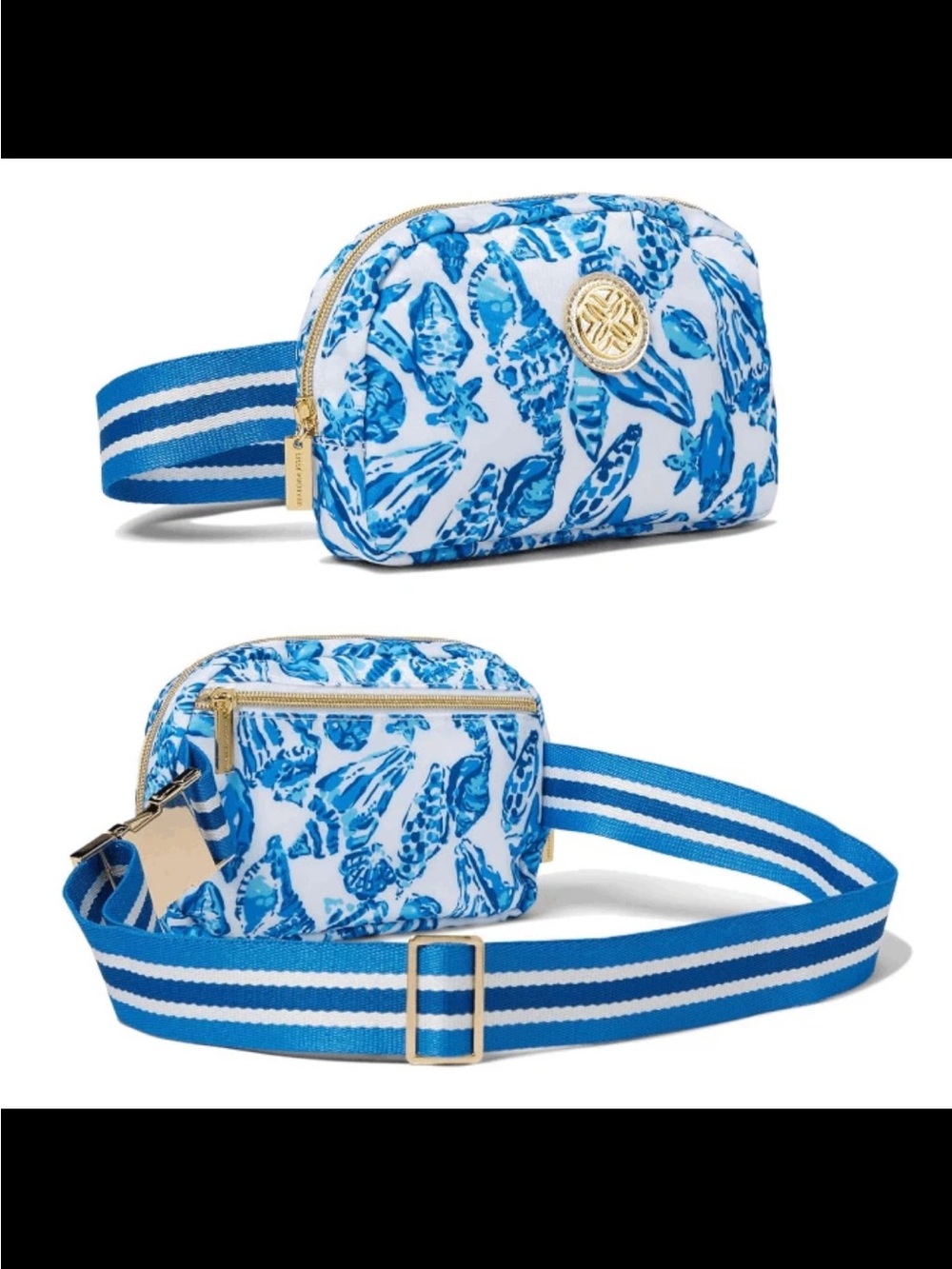 NWOT. LILLY PULITZER Jeanie Belt Bag Resort White Shell Collector - Picture 3 of 9